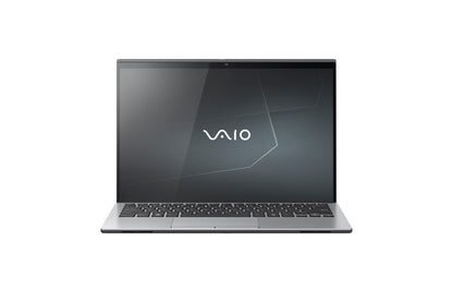 A sleek silver VAIO laptop with a modern design and the VAIO logo, ideal for high-performance tasks.