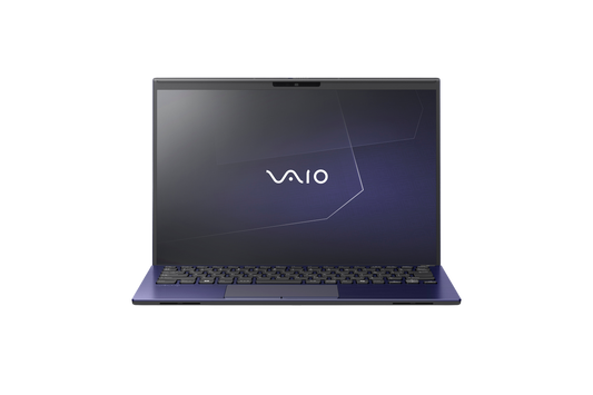 A sleek VAIO laptop with a modern design, showcasing the VAIO logo on its screen, ideal for work and entertainment.